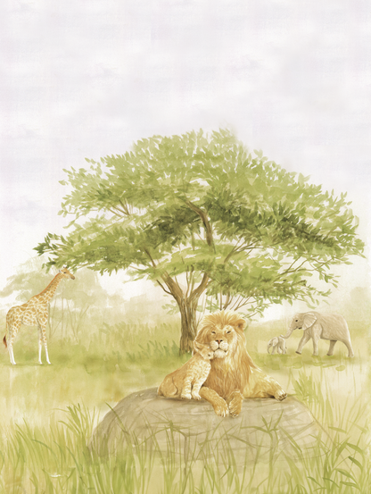 Lion Cubs Under the Acacia