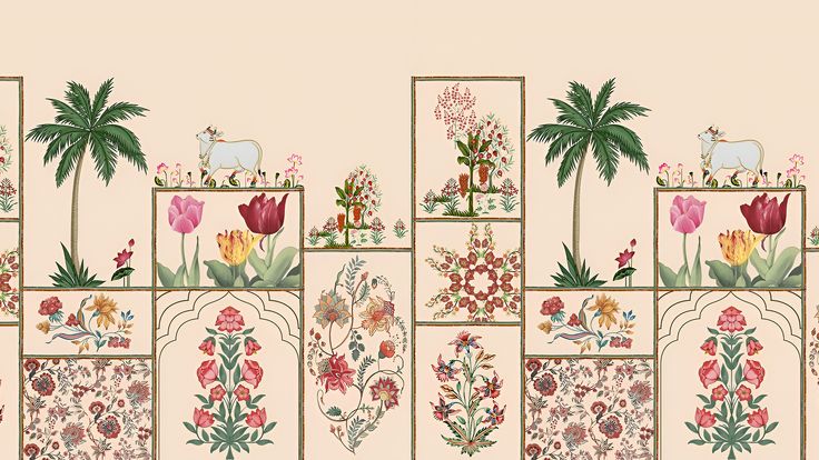 Floral Panel Tapestry Pattern