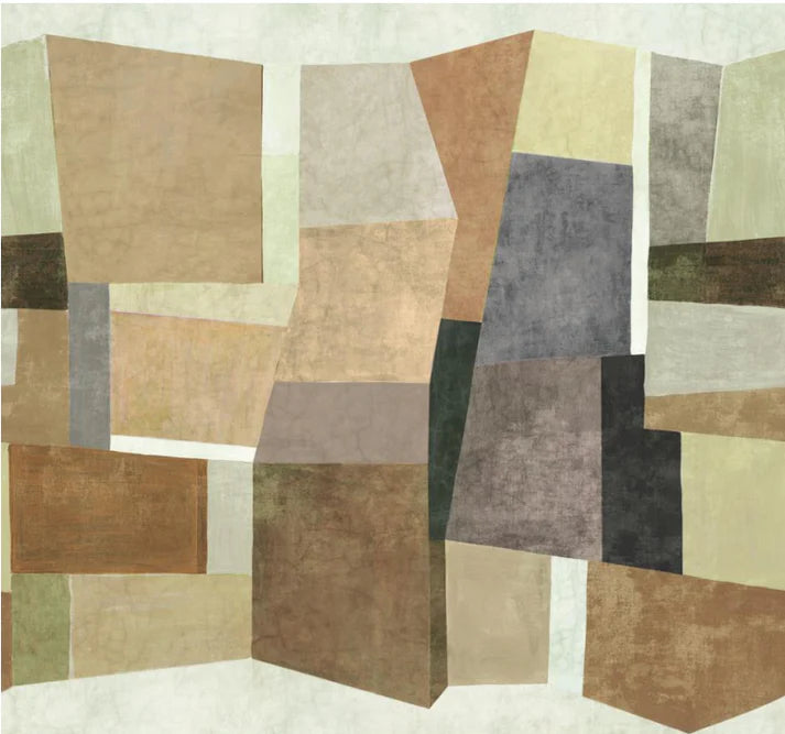 Abstract geometric mural