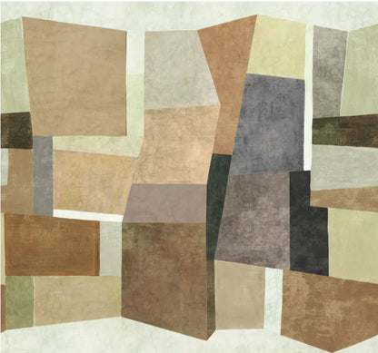 Abstract geometric mural