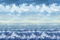 Blue Ocean Cloudscape Painting