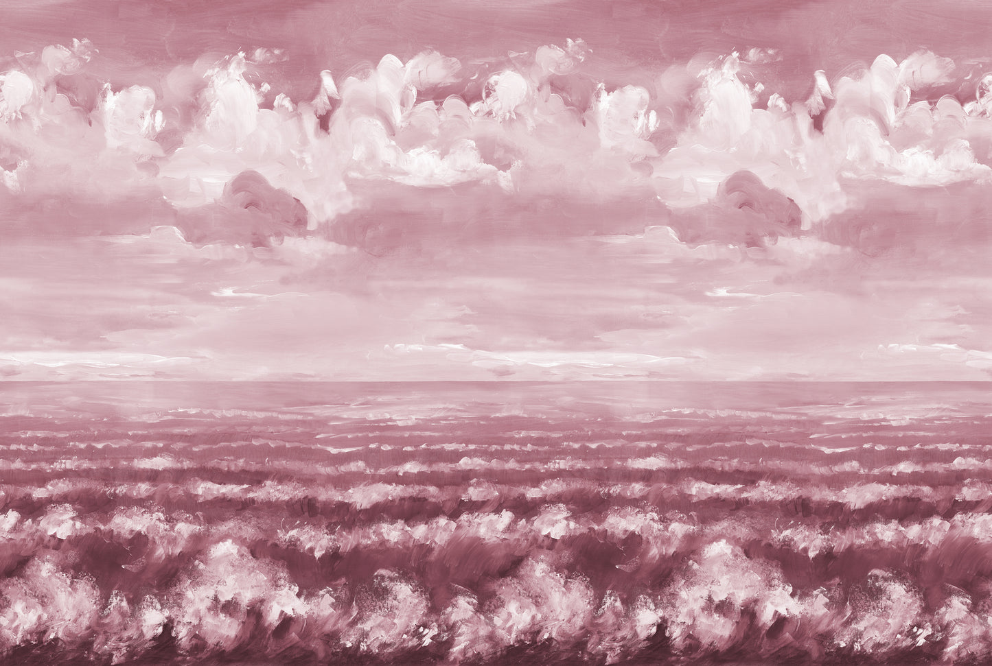 Blue Ocean Cloudscape Painting
