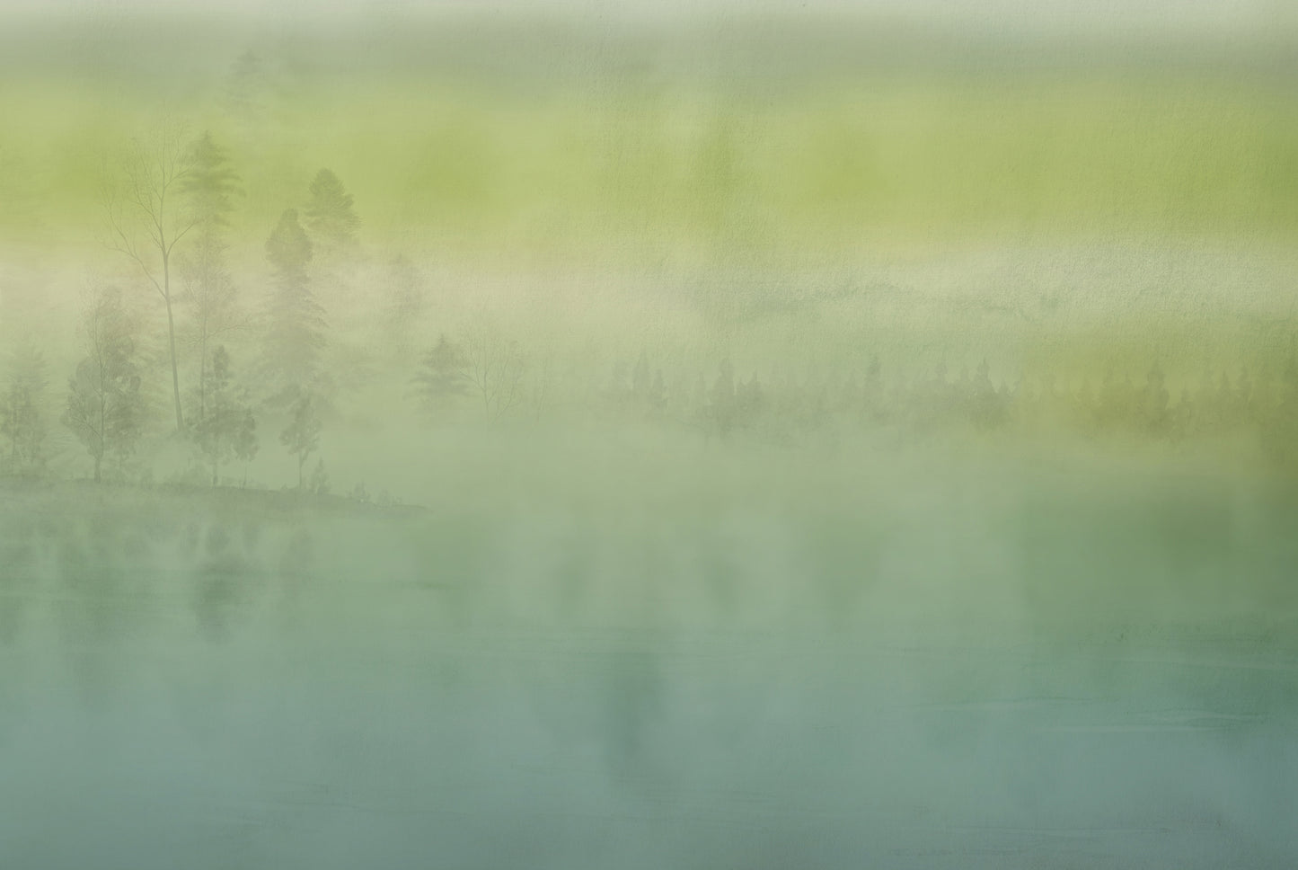 Misty Green Lake