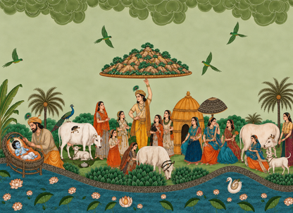 Govardhan Village Scene