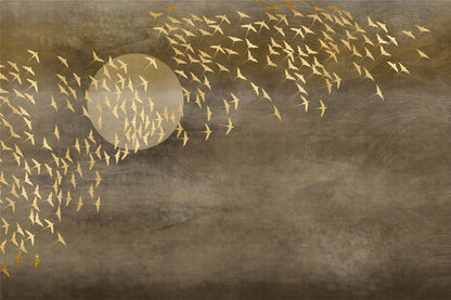 Golden Birds Wallcovering