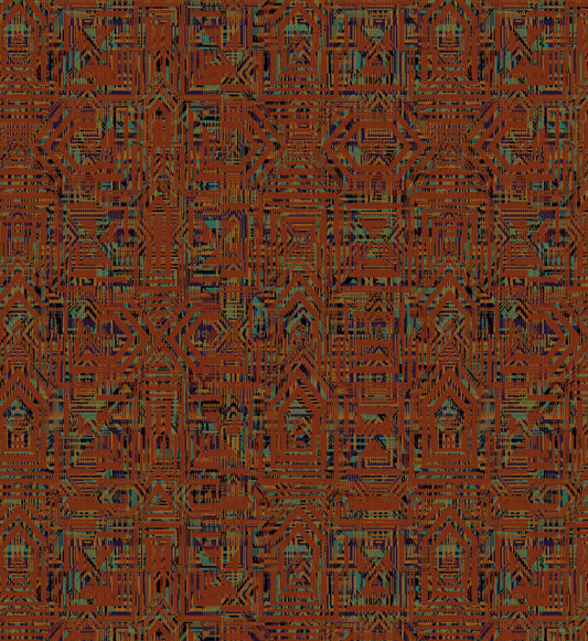 Emerald Tribal Geometric Wallpaper