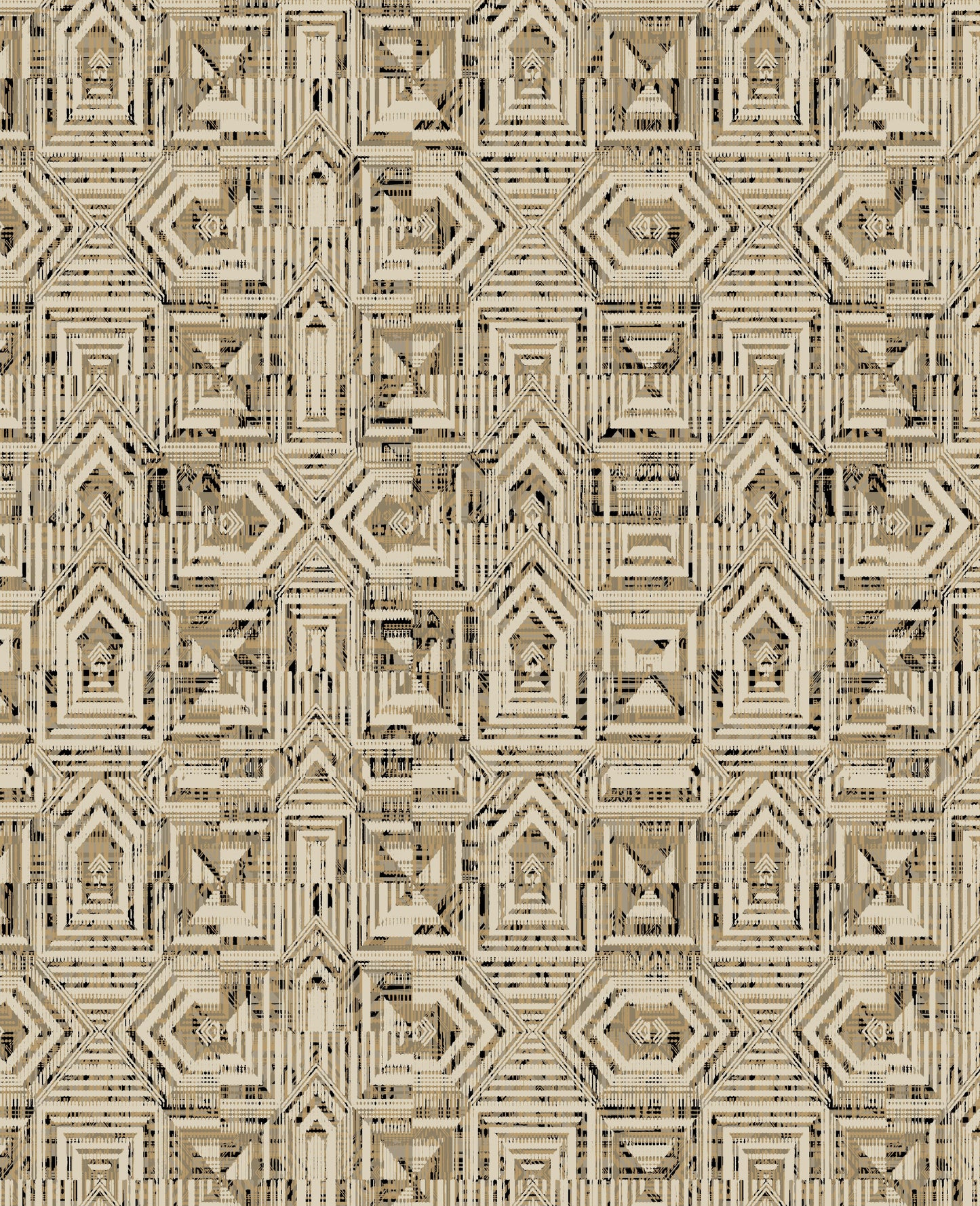 Emerald Tribal Geometric Wallpaper