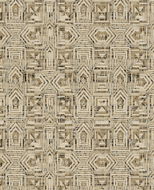 Emerald Tribal Geometric Wallpaper