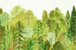 Whimsical Green Forest