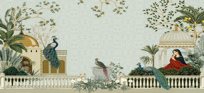 Palace Balcony Peacocks