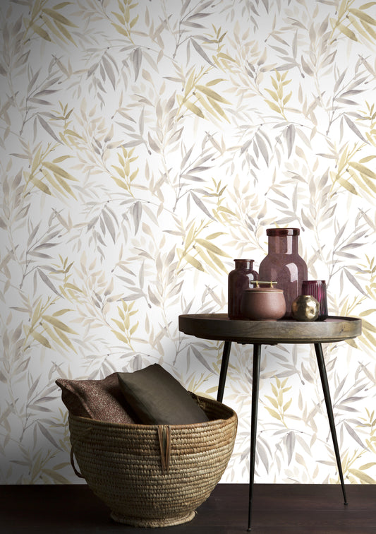 Botanical Leaf Wallpaper