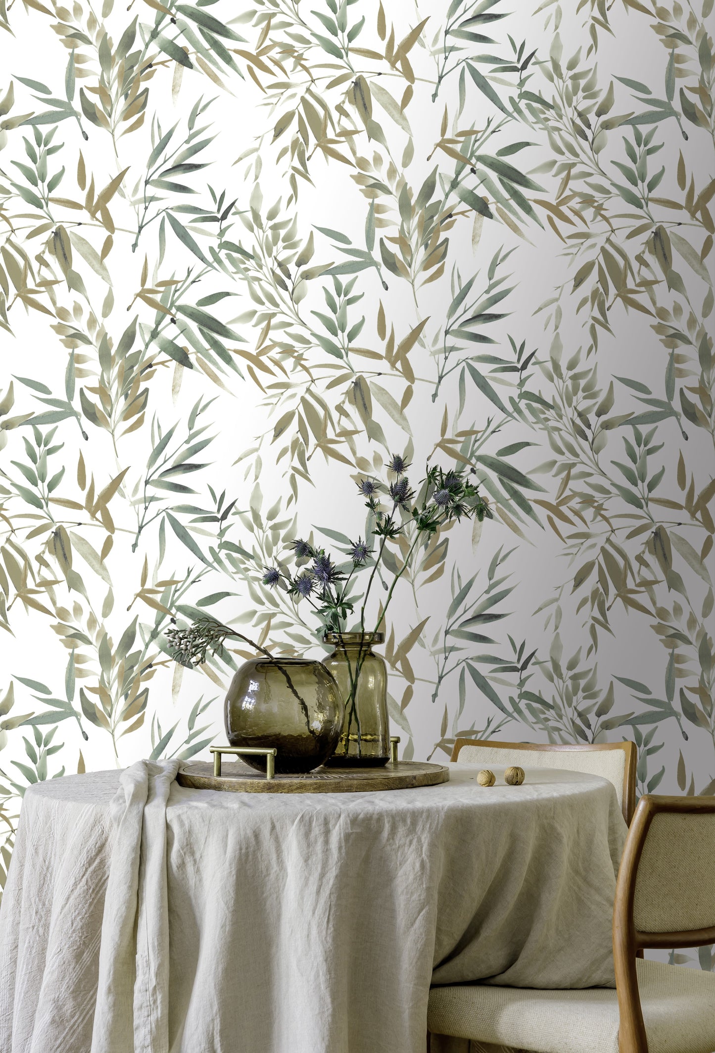 Botanical Leaf Wallpaper