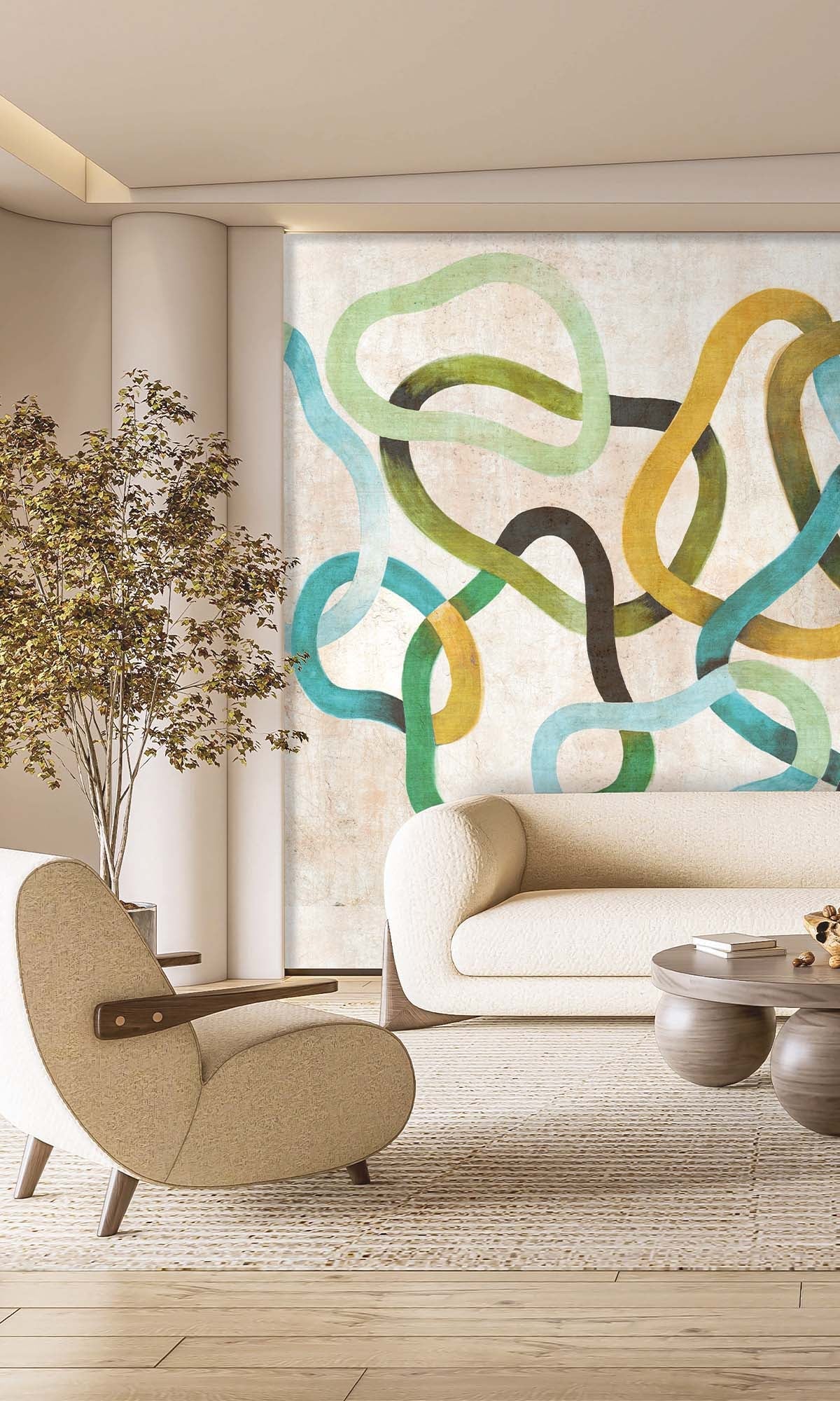 Atlantique Geometric Abstract Residential Mura