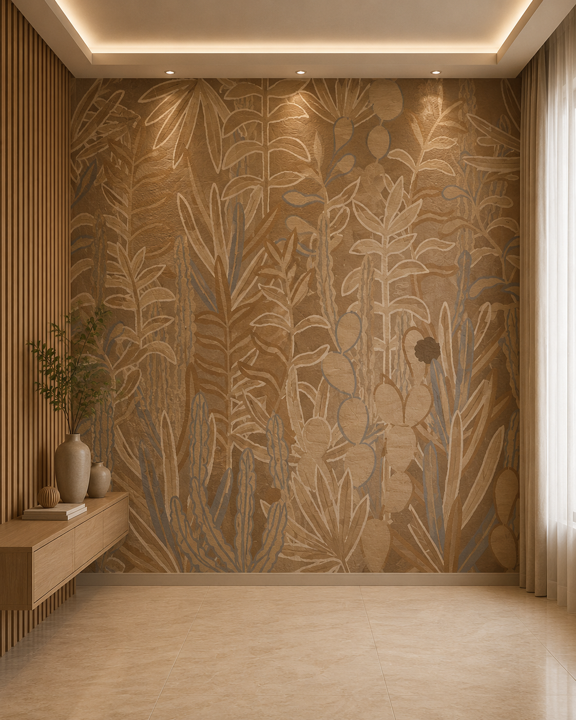 Bronzed Foliage Weave