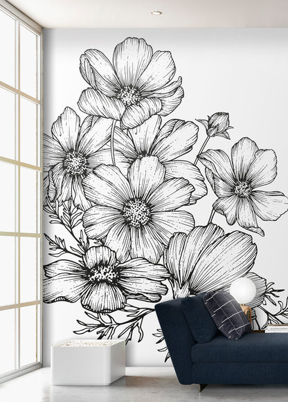 Cosmos Bloom Sketch