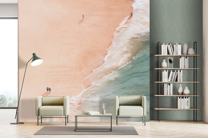Aerial Beach Wave Shoreline