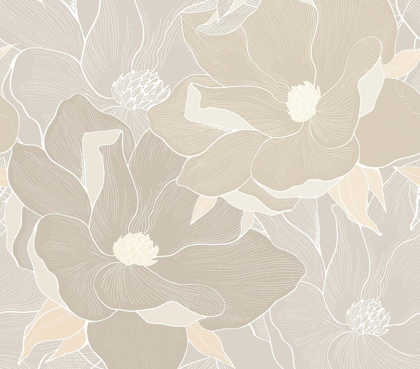 Linework Magnolia Bloom