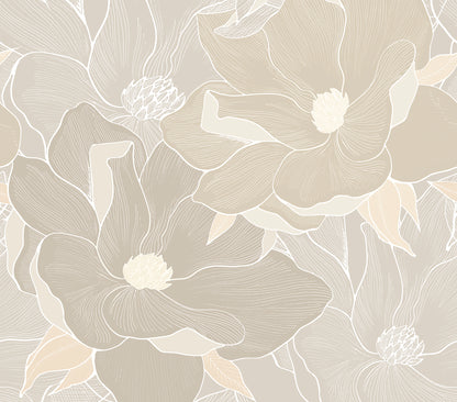 Linework Magnolia Bloom
