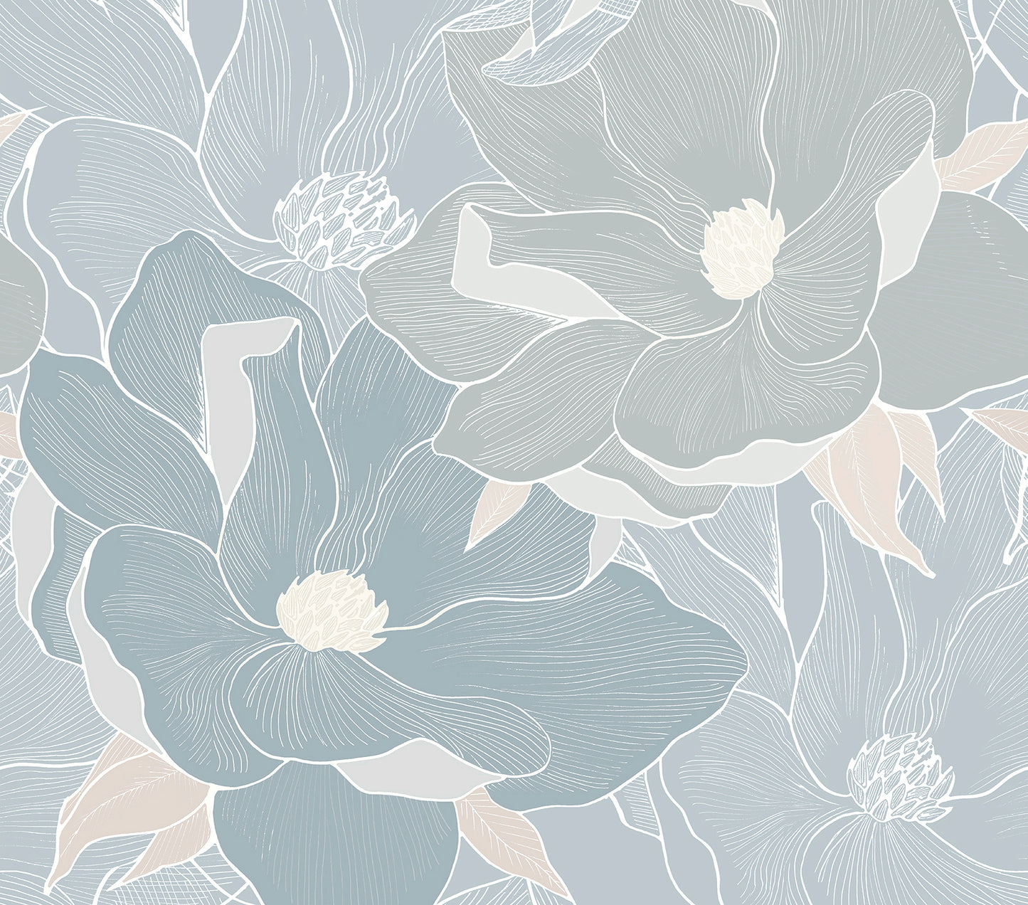 Linework Magnolia Bloom