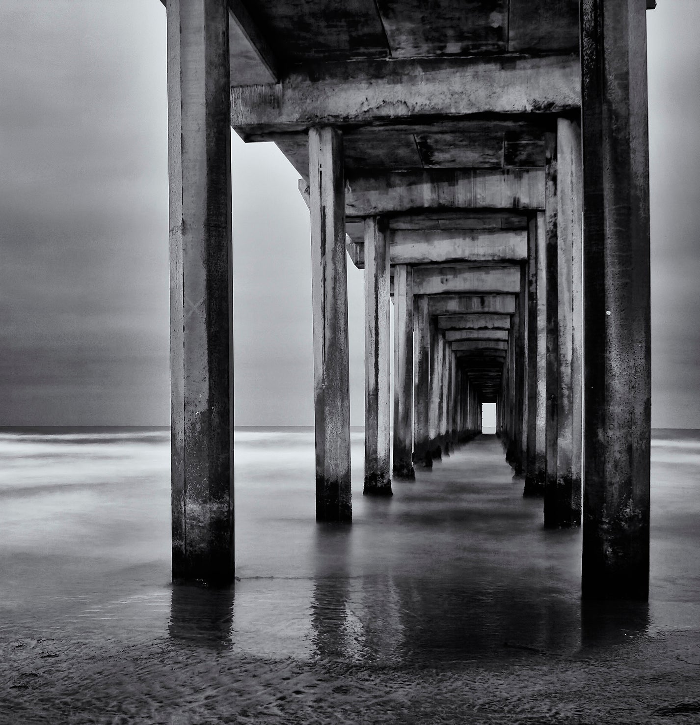 Monochrome Pier Tunnel