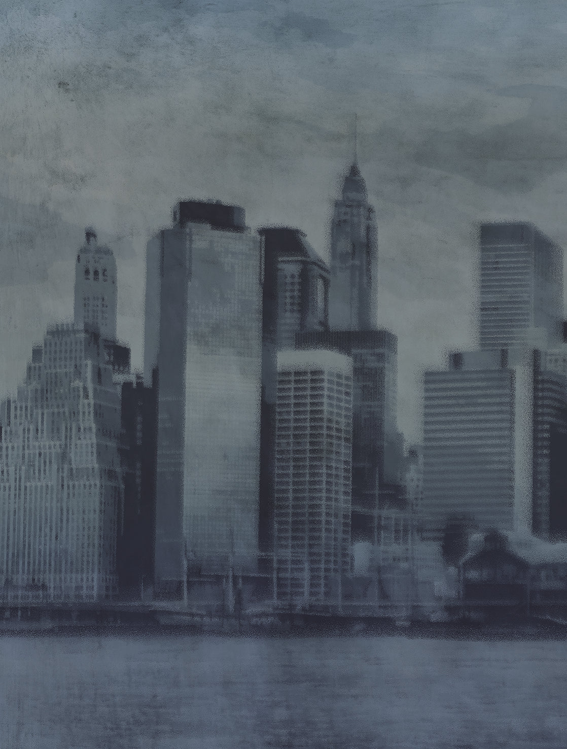 Vintage Blue Skyline