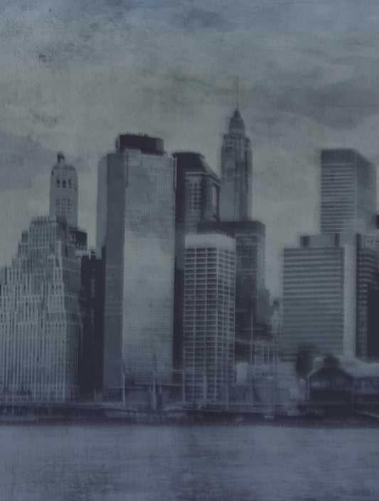 Vintage Blue Skyline
