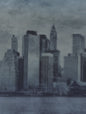 Vintage Blue Skyline