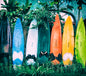 Colorful Surfboards Garden Row