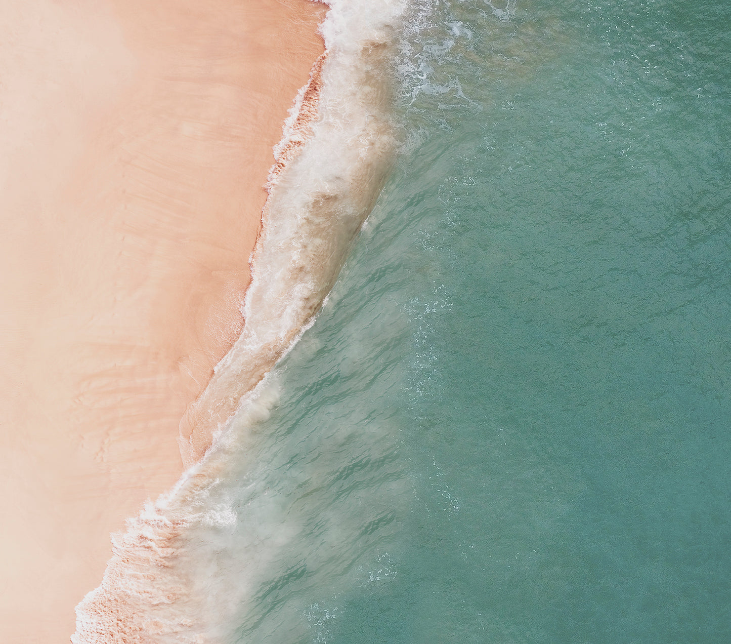 Aerial Beach Wave Shoreline