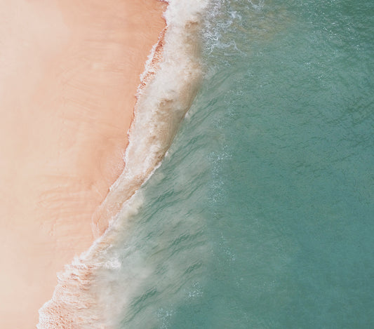Aerial Beach Wave Shoreline