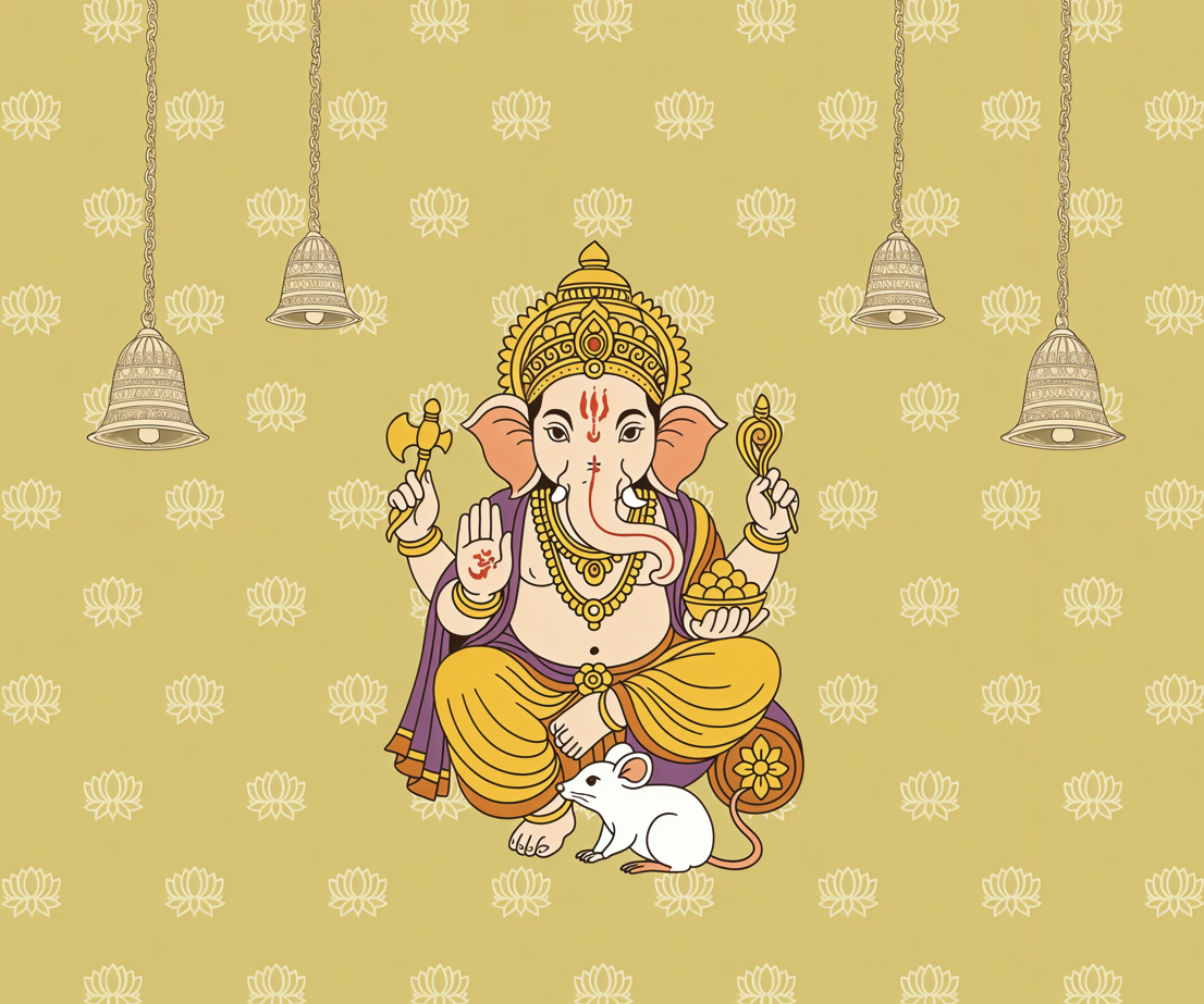 Ganesha Golden Bells