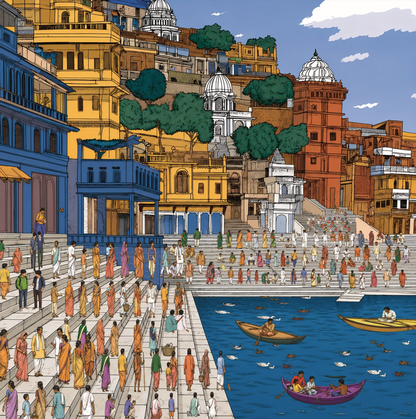 Varanasi Ghats Riverside