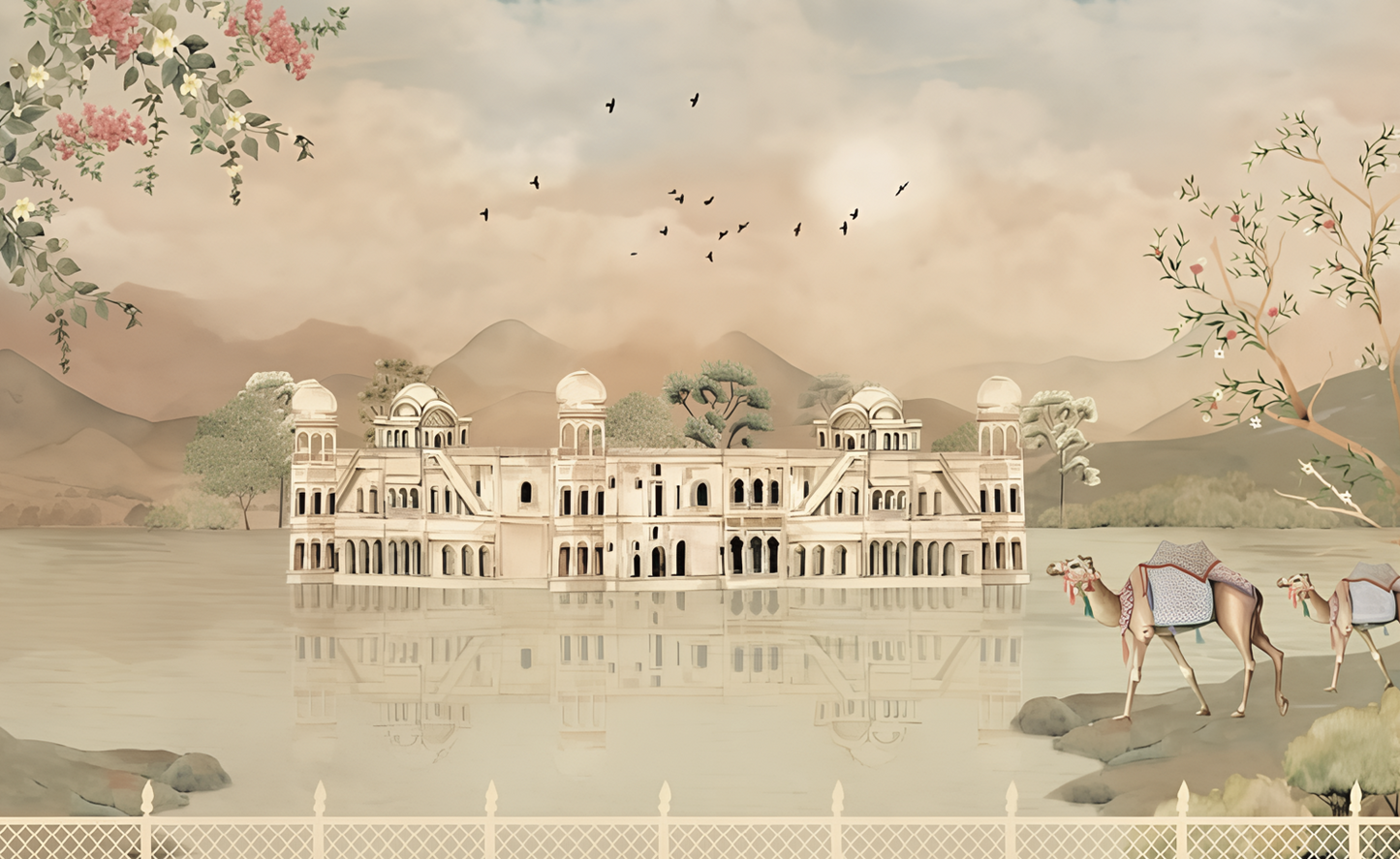 Jal Mahal Camel Reflection