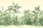 Tonal Banana Leaf Grove