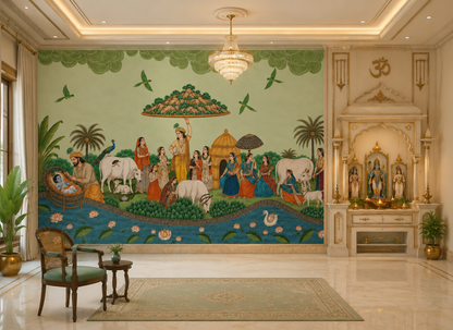 Govardhan Village Scene