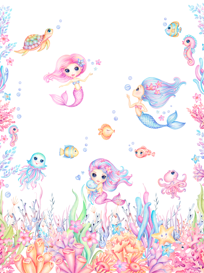 Mermaid Coral Wonderland