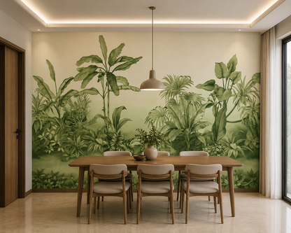 Tonal Banana Leaf Grove