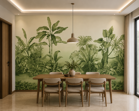 Tonal Banana Leaf Grove
